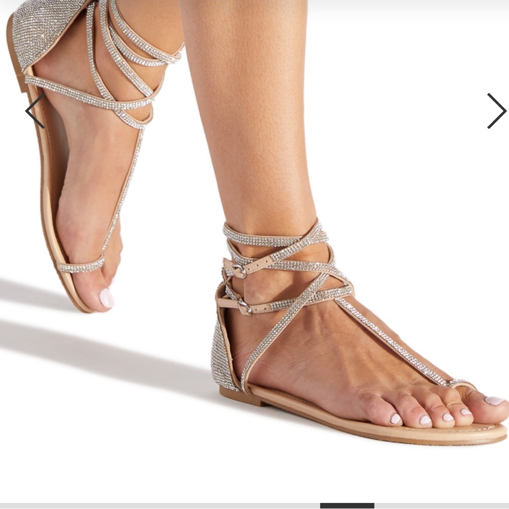 Rhinestone gladiator sandal by Shoedazzle “Kylie” Used